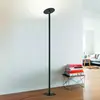 Regina - Lampadaire LED rond noir réglable en métal H.180 cm Fabas Luc...