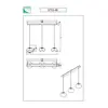 Brena - Suspension Fabas Luce 3 lumières - LED 30 W dimmable - Design ...