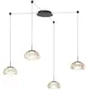 Brena - Suspension décentralisée 4 lumières Cognac - Fabas Luce - LED ...