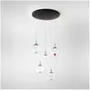 Ariel - Suspension circulaire 5 lumières avec formes Fabas Luce - LED ...