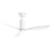Ventilateur de Plafond avec Lumière Perenz 7198 b ct Blanc d. 132 cm, 3 Pales, 6 Vitesses, Moteur dc 35W, Silencieux