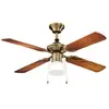 Perenz - Ventilateur de plafond 7064 ob avec lumière, noyer foncé, d.105 cm, 4 pales, moteur ac 50W silencieux, ampoule E27