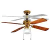 Perenz - Ventilateur plafond 7064 ol laiton d.105 cm, 4 pales, 3 vitesses, moteur ac 50W, E27, silencieux, style rétro