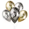 5 BALLONS BIO SHINY NOMBRE 40 33CM MULTICOLORE