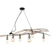 Suspension Bois DRIFTWOOD - IDEAL LUX - 6 ampoules - Vintage - E27