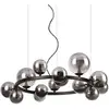 Ideal Lux Perlage Plafonnier Rond À 14 Lumières, Globe, Noir