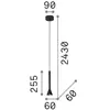 Ideal Lux DIESIS Plafonnier Led Slim Dome Suspension Nickel 3000K