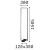 Ideal Lux Frame Lampadaire Led Intégré Noir 3000lm 3000k