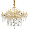 Ideal Lux Florian - Lustre En Cristal À 18 Ampoules Au Fini Doré, E14