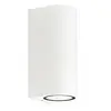 Ideal Lux Gun - Grande Applique Murale Extérieure À 2 Ampoules Noir Blanc Ip54, E27