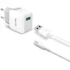 Celly TCUSBLIGHT - Adaptateur secteur - 2.4 A (USB) - sur le câble : Lightning