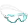 Cressi King Baloo Kid Goggles Lunettes de Natation Unisex-Youth, Aiguemarine/Blanc, 7/15 Ans