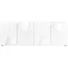 Buffet VICTORY - Blanc laqué brillant - 4 portes - L 241 x P 42 x H 84 cm