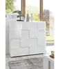 BOBOCHIC Buffet - MILANO - 2 portes - Blanc laqué brillant - 121 x 42 x 111 cm