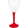 Goldplast Wijnglas op losse rode voet 180ml herbruikbaar (20 stuks) USE & REUSE