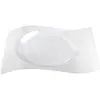 Paquet de 6 Assiettes plastique DESIGN vague 28cm Transparent