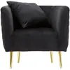 MAUROFERRETTI Fauteuil Bucarest Noircm 76x74x71