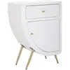 Table de chevet en bois blanc cm 60x32x79