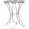Petite Table En Métal Argenté Ø 56x68 Cm