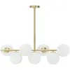 MAUROFERRETTI Lustre - GLAMY - 7 Lumières - Métal Doré - Verre Blanc - Élégance Chic