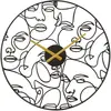 Horloge ronde en métal Faces 50 x 3.5 cm