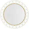 Miroir mural rond avec coeurs en métal doré Ø 80x25 cm