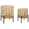 Lot de 2 Cache-Pots en Rotin Elvia 47cm Naturel