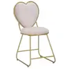 Chaise en métal doré et tissu Heart 37 x 47 x 80 cm