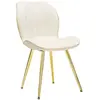 MAUROFERRETTI Chaise Space Paris Crème/or Ensemble 2 Pcs Cm 46x58x77