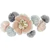 Panneau décoratif mural 3D avec fleurs et feuilles 93x7,5x53cm Softy