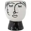 Vase en porcelaine noir et blanc Ø 14x18  cm