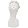 Vase en porcelaine blanc 10x14x26 cm