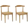 Lot de 2 Chaises en Bois Japan 70cm Naturel