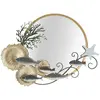 Miroir mural avec poissons en métal multicolore 889x76x654 cm