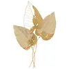 Decoration murale feuilles en métal doré 53x4x84,5 cm