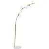 GLAMY Lampadaire Arc 6 Sphères Luci 220cm Blanc & Or