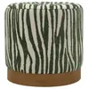 Pouf Imprimé Zèbre Savana 40cm Vert