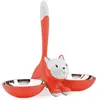 Alessi Tigrito Kattenvoerbak - 32 x 16 cm - RVS - Kunststof - Roodoranje