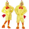Widmann Costume de poussin en peluche, combinaison avec capuche, leggings, couvre-bottes, fête à thème, carnaval