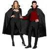 Widmann - Zwarte Cape 130 Centimeter - Zwart - One Size - Halloween - Verkleedkleding