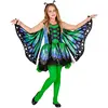 Widmann - Vlinder Kostuum - Prachtige Sier Vlinder - Meisje - Blauw, Groen - Maat 116 - Carnavalskleding - Verkleedkleding