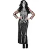Widmann - Spook & Skelet Kostuum - Elegante Uitgemergelde Skeletta - V...