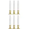 Halloween Tafeldecoratie: Set LED Kaarsen met houders - 6 stuks