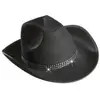Chapeau de Cow-Boy Strass - WIDMANN - Noir - Pour Femme - Extérieur