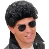 Widmann Perruque Greaser noire homme