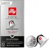 Boîte de 10 Capsules café Illy Torrefaction Forte 8909 Argent et Noir