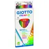 Giotto 257000   Crayons de couleur triangulaires, 6,8 mm