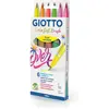 10x Giotto, Écriture + dessin, Fluo Brush Pen (Multicolore, 6 x)