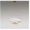 Diva - Suspension LED dimmable 47W - en aluminium doré brossé, lumière...