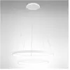 Krizia - Suspension double LED dimmable 88W - 6300lm, lumière chaude 3...